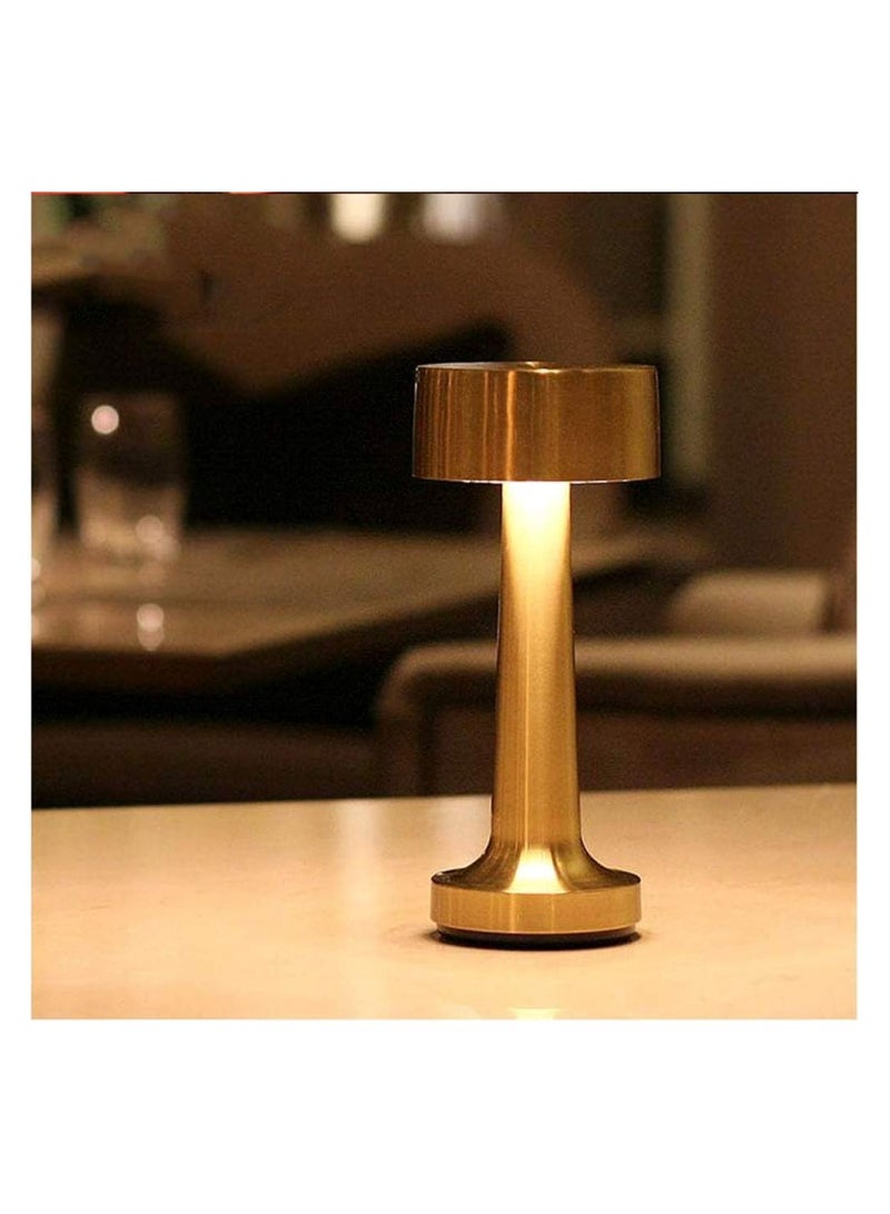 V2COM Modern Table Lamp Cordless Lighting 3W Dumbbells Style Dimmable Touch Switch LED Rechargeable Wireless Aluminium Desk Lamp - Image 2