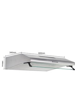 milano Kitchen Hood Chrome 60cm  - Image 2