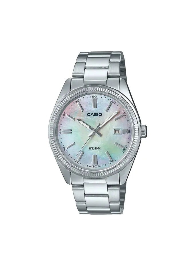 Casio General MTP-1302DS-7AVDF Men Mother Of Pearl Dial Stainless Steel Band - Image 1