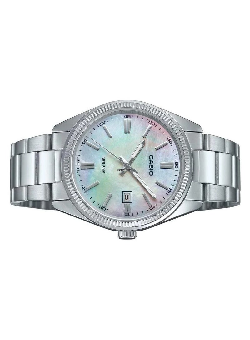 Casio General MTP-1302DS-7AVDF Men Mother Of Pearl Dial Stainless Steel Band - Image 2