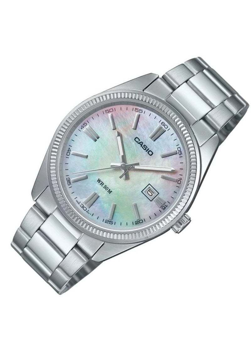 Casio General MTP-1302DS-7AVDF Men Mother Of Pearl Dial Stainless Steel Band - Image 3