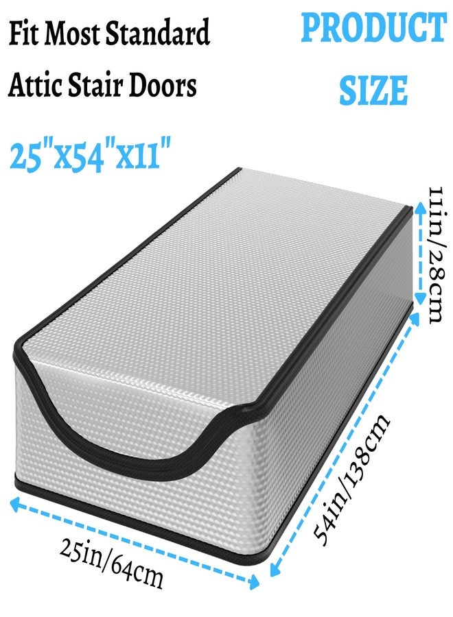 YOUEON Extra Thick Attic Door Insulation Cover 54"x25"x11", Double Bubble Attic Stairs Insulation Cover for Pull Down Stair, Energy Saving Tent with Easy Access Zipper - Image 2