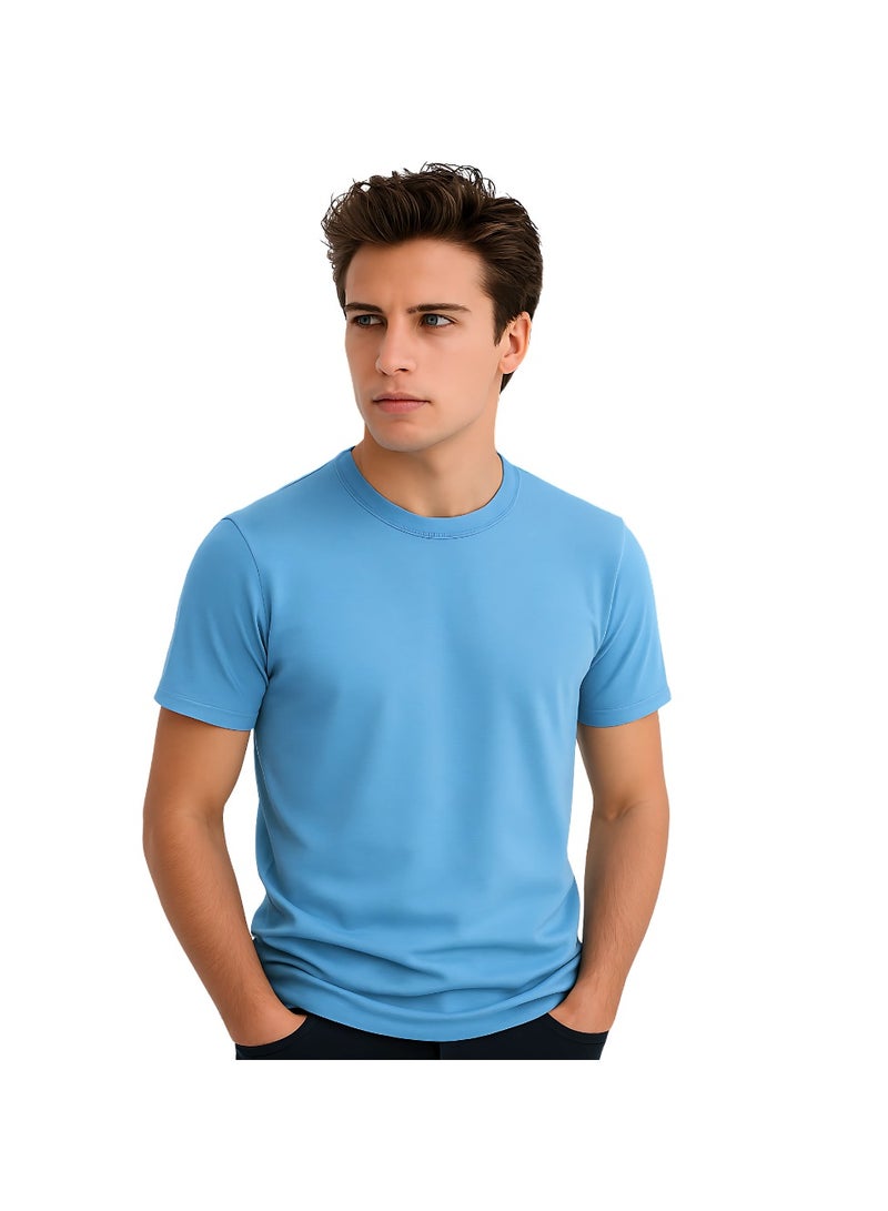 PRINTSHOP4ME Adult Round Neck Men's T Shirt 170 GSM Pure Cotton Basic Colors - Image 2