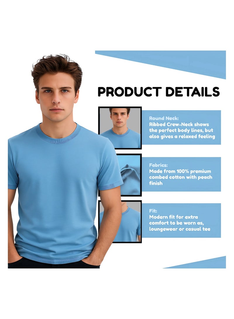 PRINTSHOP4ME Adult Round Neck Men's T Shirt 170 GSM Pure Cotton Basic Colors - Image 3