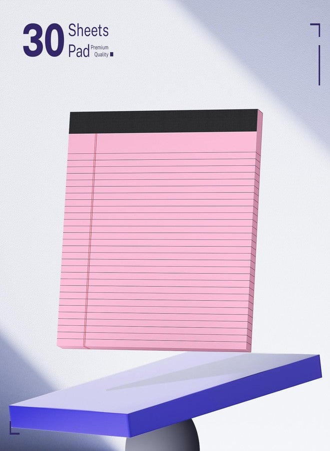 AILZFEI 3 Pack Wide Legal Pads 11" x 9.5" (Landscape Format) Pink College Ruled Note Pad Narrow Ruled 30 Sheets per Notepad Perforated Writing Paper with Thick Backboard Horizontal Pads of Paper - Image 3