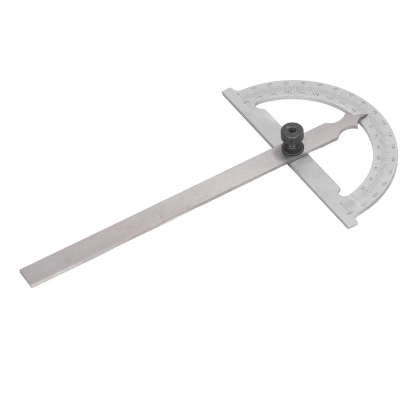Angle Protractor 0‑180 Degree Angle Finder Carbon Steel Woodworking Ruler Measure Tool - Image 2