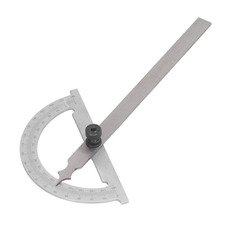 Angle Protractor 0‑180 Degree Angle Finder Carbon Steel Woodworking Ruler Measure Tool - Image 1