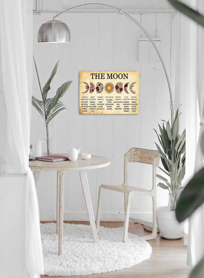 Fmcmly Vintage Metal Tin Signs Moon Phases Meanings Witchery Room Aesthetic Decoration New Year Sign Gift for Parents Home Kitchen Office Garage Bar Coffee Wall Decor 8x12 Inch - Image 4