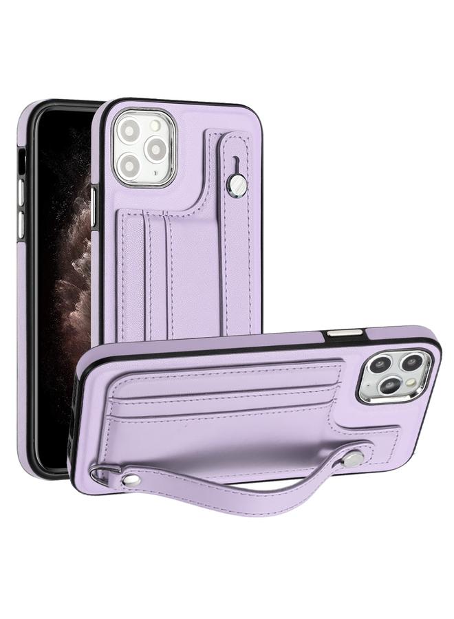 زبون جراب هاتف جلدي مقاوم للصدمات لهاتف iPhone 11 Pro Max مع حزام معصم - Image 1