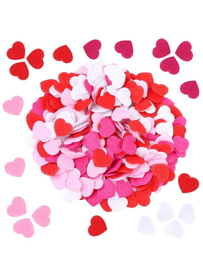 FOIMAS Valentine'S Day Felt Hearts,300pcs Red Pink Mini Cute Romantico Felt Hearts Confetti for Valentine's Day Weeding Party Anniversary Various Ceremonies Diy Crafts Supplies Gifts Wraps Scrapbooks - Image 1