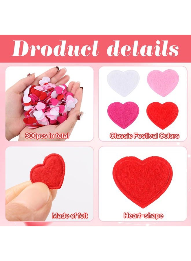 FOIMAS Valentine'S Day Felt Hearts,300pcs Red Pink Mini Cute Romantico Felt Hearts Confetti for Valentine's Day Weeding Party Anniversary Various Ceremonies Diy Crafts Supplies Gifts Wraps Scrapbooks - Image 3