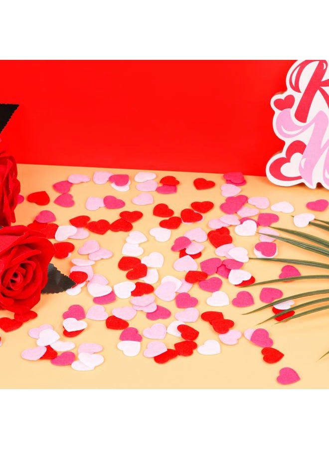 FOIMAS Valentine'S Day Felt Hearts,300pcs Red Pink Mini Cute Romantico Felt Hearts Confetti for Valentine's Day Weeding Party Anniversary Various Ceremonies Diy Crafts Supplies Gifts Wraps Scrapbooks - Image 5