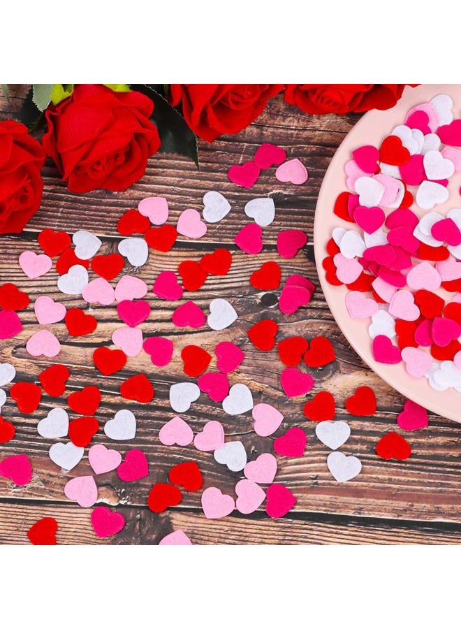 FOIMAS Valentine'S Day Felt Hearts,300pcs Red Pink Mini Cute Romantico Felt Hearts Confetti for Valentine's Day Weeding Party Anniversary Various Ceremonies Diy Crafts Supplies Gifts Wraps Scrapbooks - Image 4