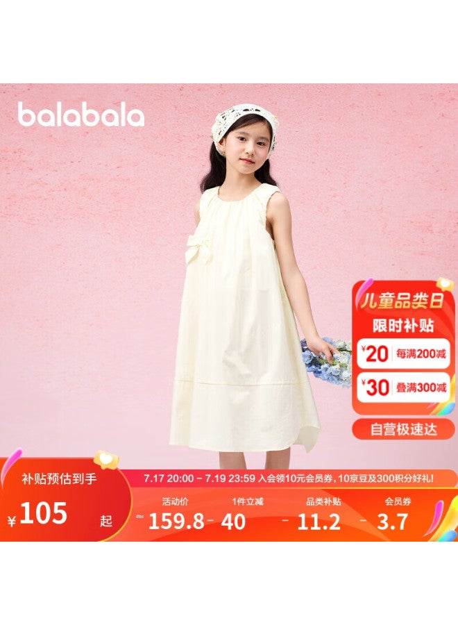 Balabala Girls' Dress Children's Sleeveless Dress Summer Dress For Big Kids Sweet 208225111024 - Image 1