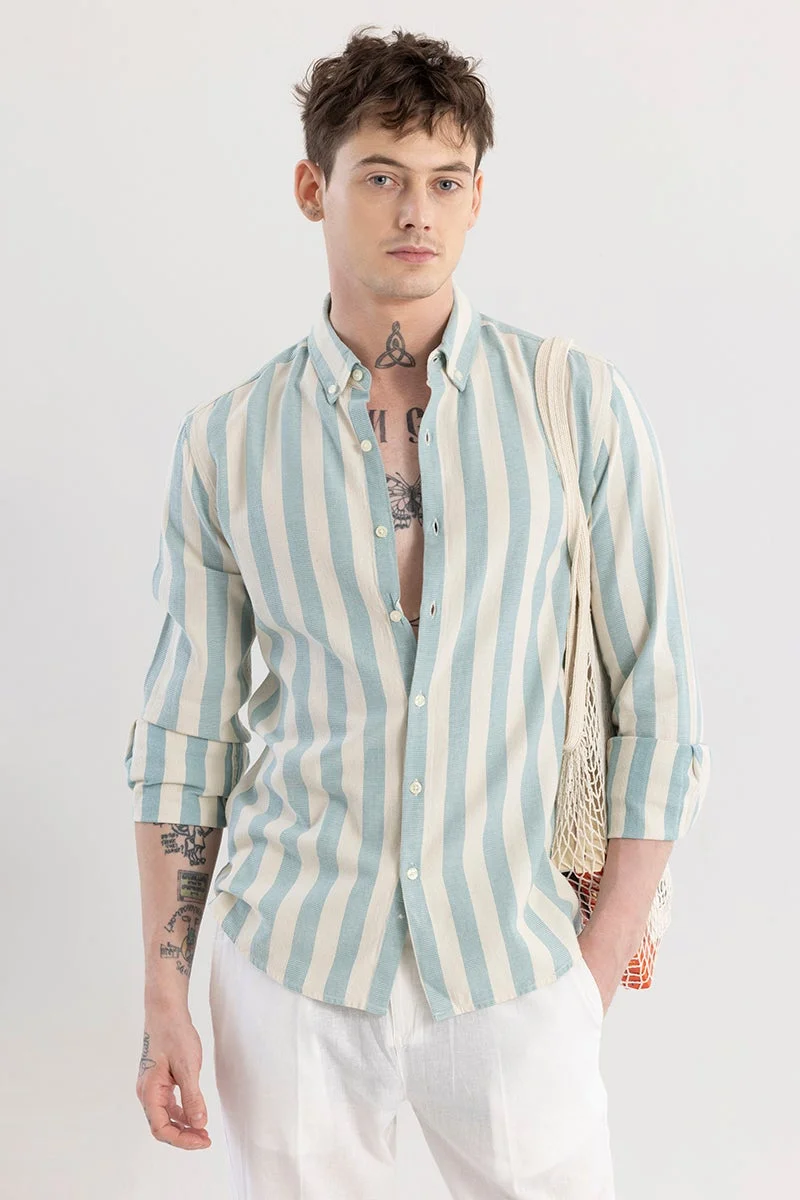 SNITCH Aurora Blue Stripe Shirt