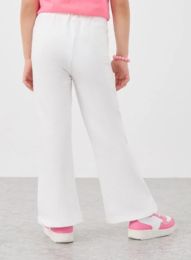 Styli Graphic Print Wide Leg Joggers