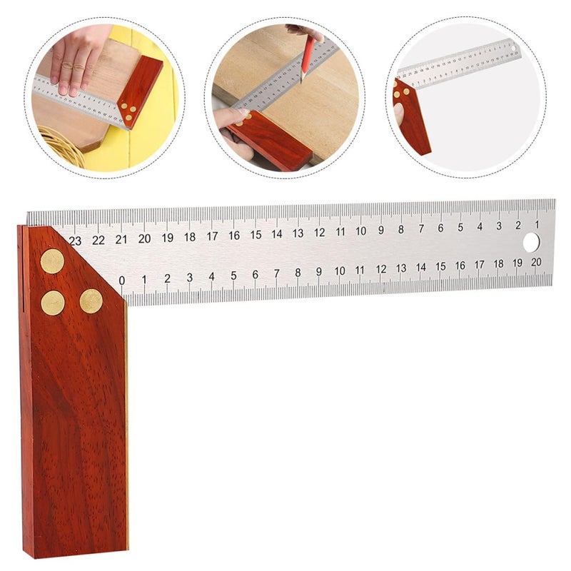Shaped Woodworking Angle Ruler Carpenter Square Measurement Tool Wood Material Compression-Resistant for Precise Joint Holding and Woodworking Tasks - Image 4