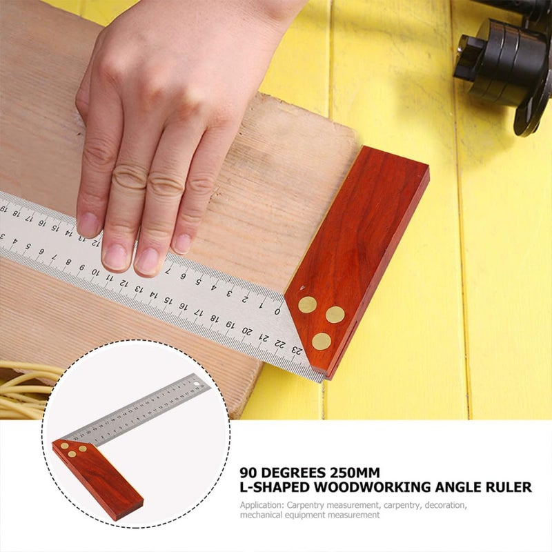 Shaped Woodworking Angle Ruler Carpenter Square Measurement Tool Wood Material Compression-Resistant for Precise Joint Holding and Woodworking Tasks - Image 5