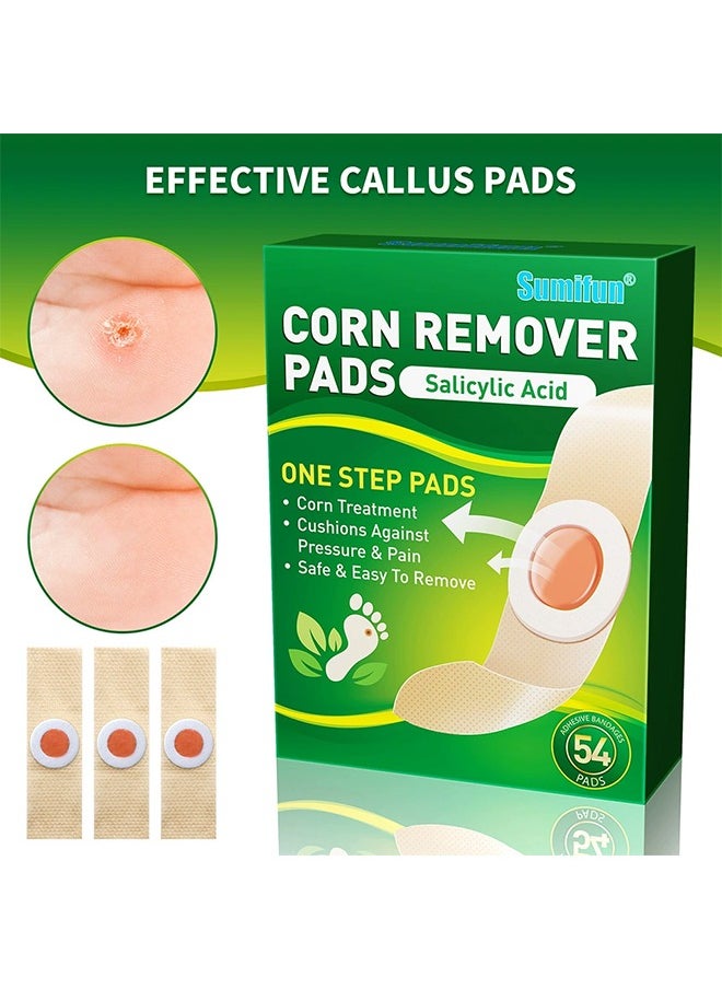 Sumifun 54 Pcs Corn Remover Pads, Foot Care Treatment for Corns u0026 Calluses, Foot Corn Removal Plaster, Relief Pain From Calluses, Corns, Blisters, Heel Rubbing  - Image 4