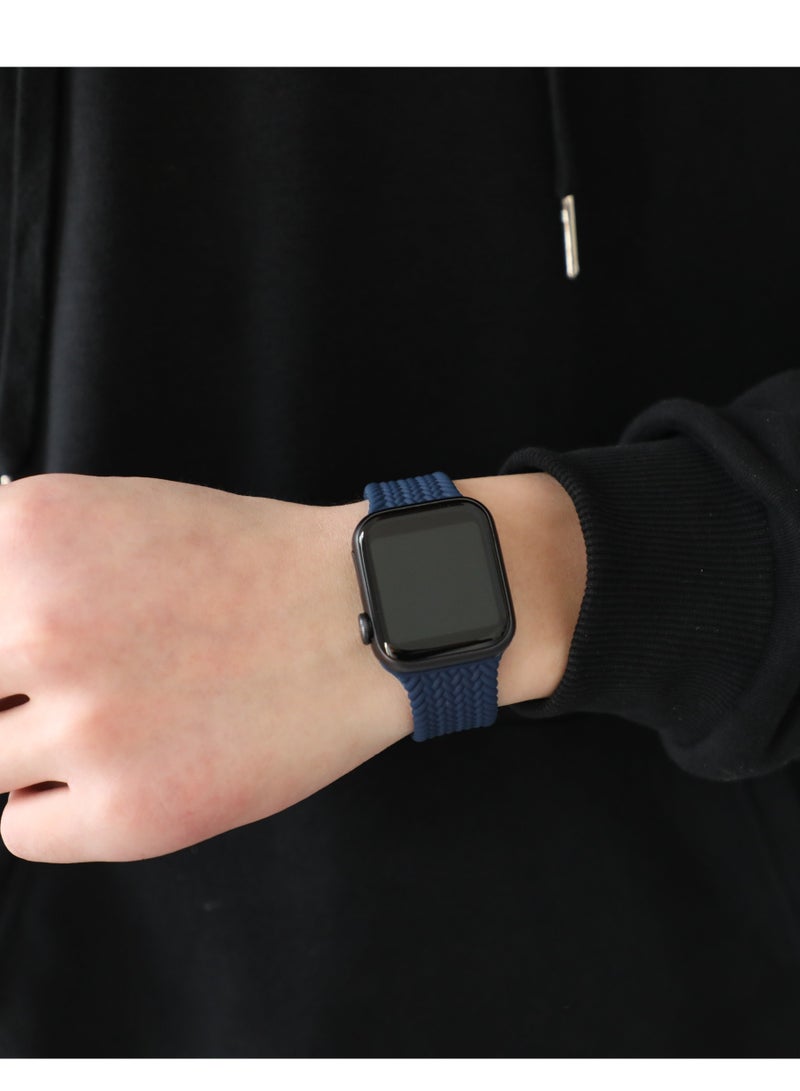 Modernity أساور سيليكون مضفرة عصرية متوافقة مع حزام الساعة 42mm 44mm 45mm 49mm، حزام رياضي مرن متوافق مع ساعة آي ووتش سلسلة 9/8/7/6/5/4/3/2/1/SE/ألترا - Image 2
