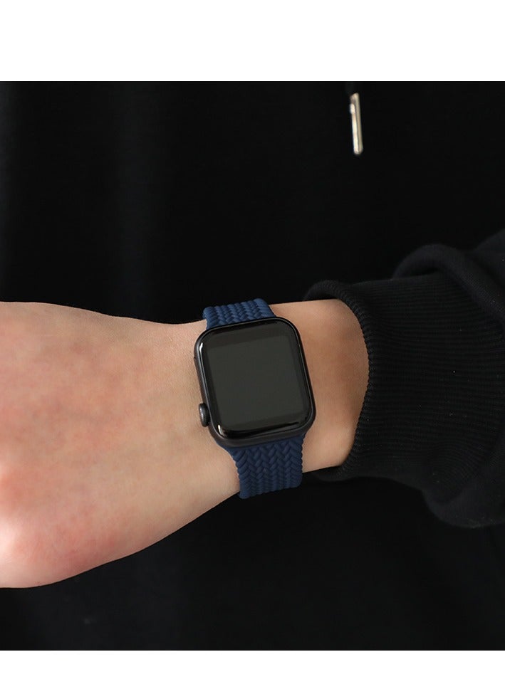 Modernity أساور سيليكون مضفرة عصرية متوافقة مع حزام الساعة 42mm 44mm 45mm 49mm، حزام رياضي مرن متوافق مع ساعة آي ووتش سلسلة 9/8/7/6/5/4/3/2/1/SE/ألترا - Image 3