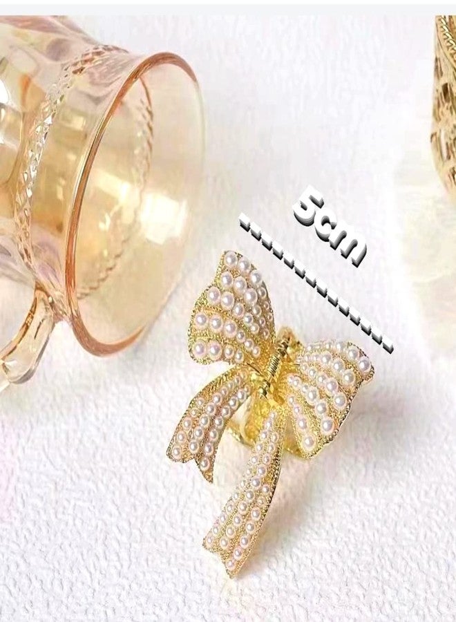 مشبك شعر من اللؤلؤ، قطعة واحدة، للنساء والفتيات، مشبك شعر على شكل فيونكة، مشبك شعر معدني مزين باللؤلؤ، مشبك شعر من اللؤلؤ - Image 4