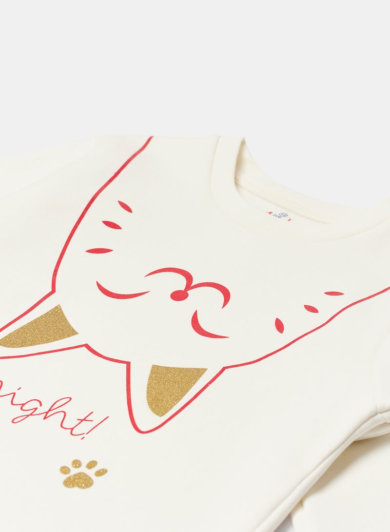 JOCKEY Kids Girls Sweatshirt with matching Sweatpants - Image 3