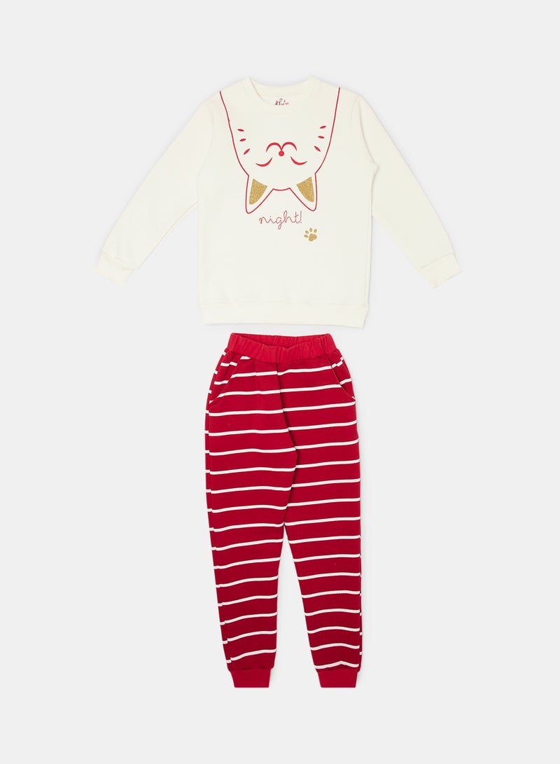 JOCKEY Kids Girls Sweatshirt with matching Sweatpants - Image 1