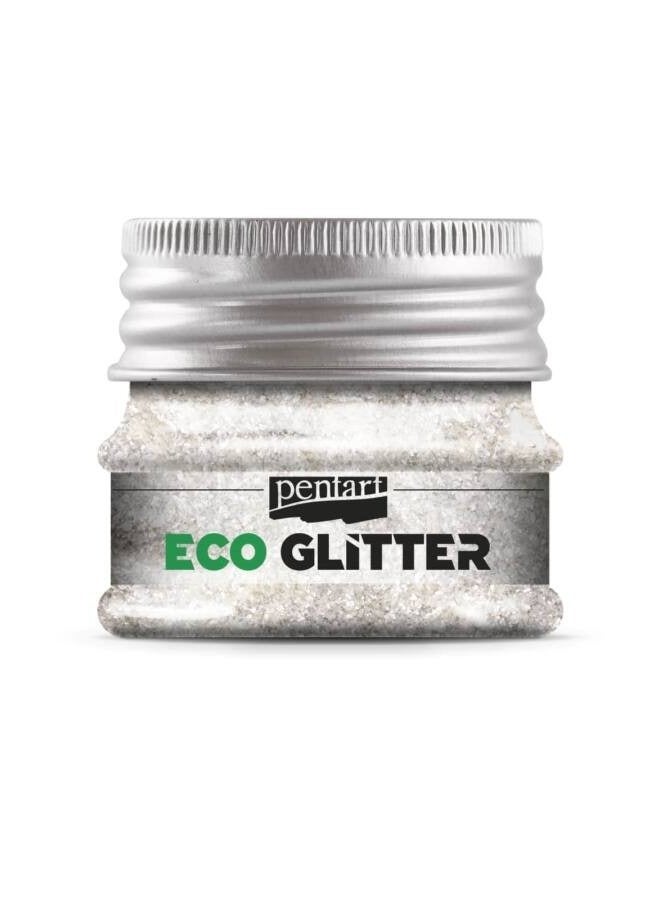 Pentart Eco Glitter silver, extra fine 15g - Image 1