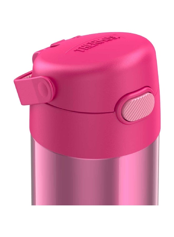 ترموس فنتينر زجاجة مياه من الستانلس ستيل معزولة بجدار مزدوج بلون وردي وبسعة 12 أونصة F4100PK6 - Image 4