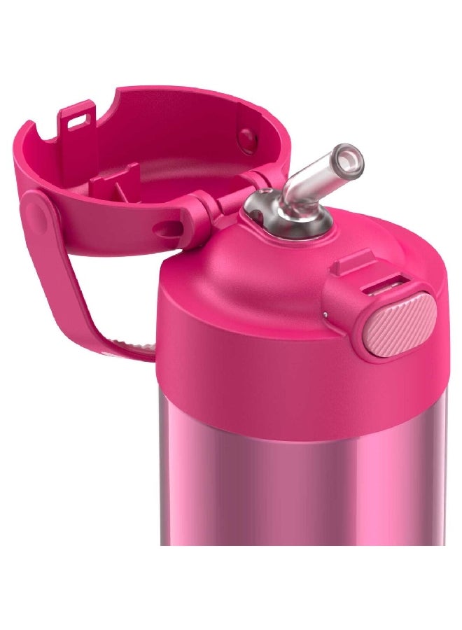 ترموس فنتينر زجاجة مياه من الستانلس ستيل معزولة بجدار مزدوج بلون وردي وبسعة 12 أونصة F4100PK6 - Image 3