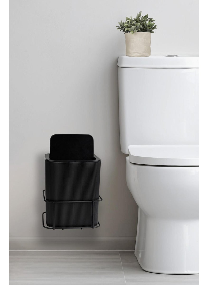 ‎okyanus Home - Ocean Home Black Eco Magic Square Mina Garbage Bin with Hanger - Image 1