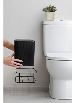 ‎okyanus Home Ocean Home Black Eco Magic Square Mina Garbage Bin with Hanger  - Image 4