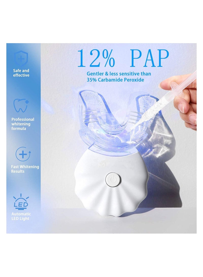 general Home Use Wireless Teeth Whitening Kit with LED Blue Lights Accelerator, Natural Whitening Effective Stain Removal Include 3 Teeth Whitening Gel Pens Complimentary Color Card(White) - Image 5