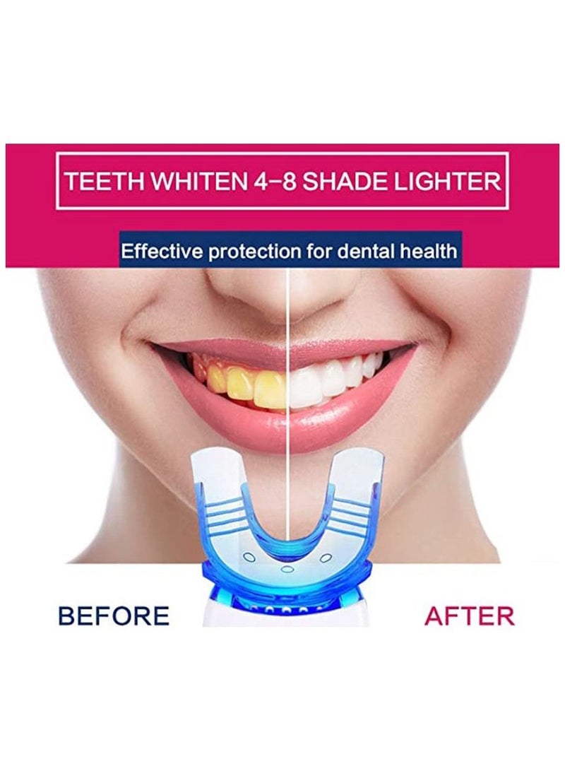 general Home Use Wireless Teeth Whitening Kit with LED Blue Lights Accelerator, Natural Whitening Effective Stain Removal Include 3 Teeth Whitening Gel Pens Complimentary Color Card(White) - Image 4