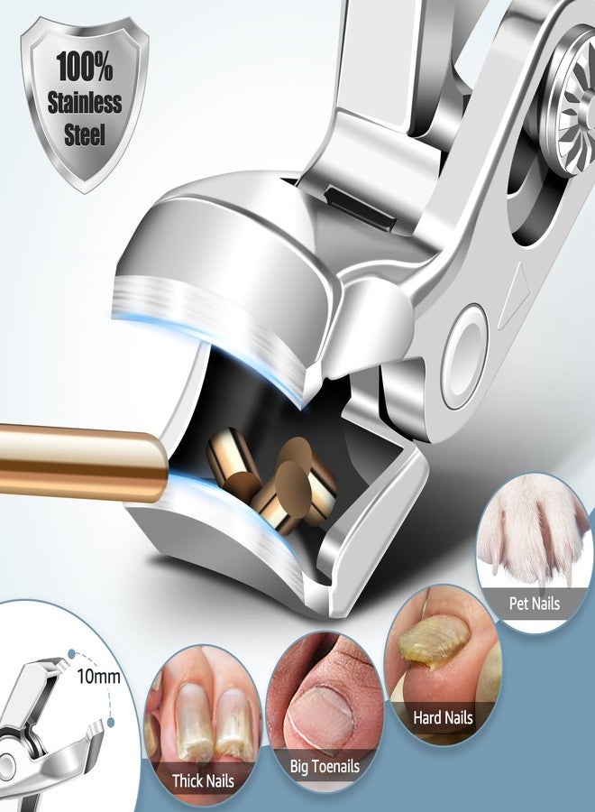 GJNL 2026 Toenail Clippers for Thick Toenails, Angled Head Large Toe Nail Clippers with Wide Jaw Opening, Super Sharp & Durable Thick Toenail Clippers with Comfort Grip Long Handle for Seniors Men Women - Image 3