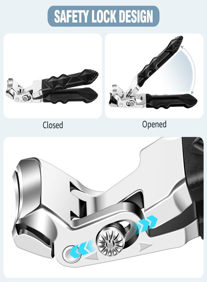 GJNL 2026 Toenail Clippers for Thick Toenails, Angled Head Large Toe Nail Clippers with Wide Jaw Opening, Super Sharp & Durable Thick Toenail Clippers with Comfort Grip Long Handle for Seniors Men Women - Image 5