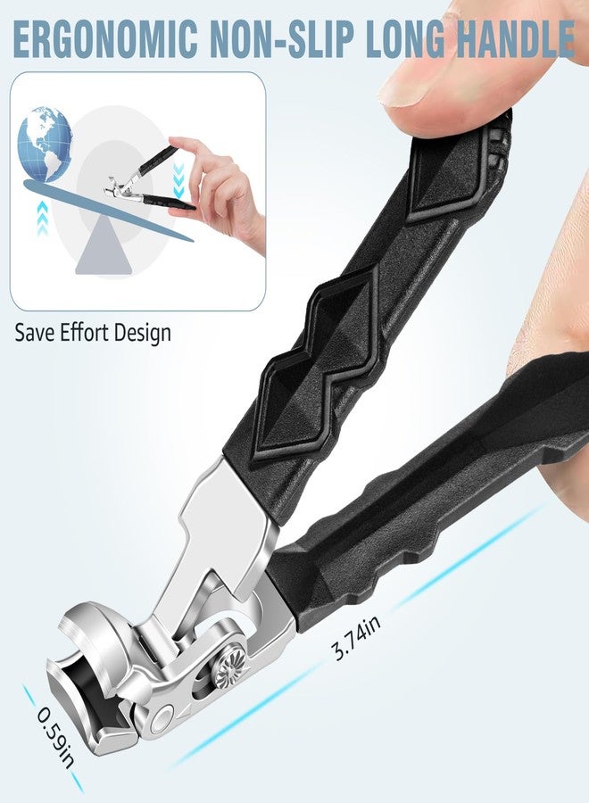 GJNL 2026 Toenail Clippers for Thick Toenails, Angled Head Large Toe Nail Clippers with Wide Jaw Opening, Super Sharp & Durable Thick Toenail Clippers with Comfort Grip Long Handle for Seniors Men Women - Image 4
