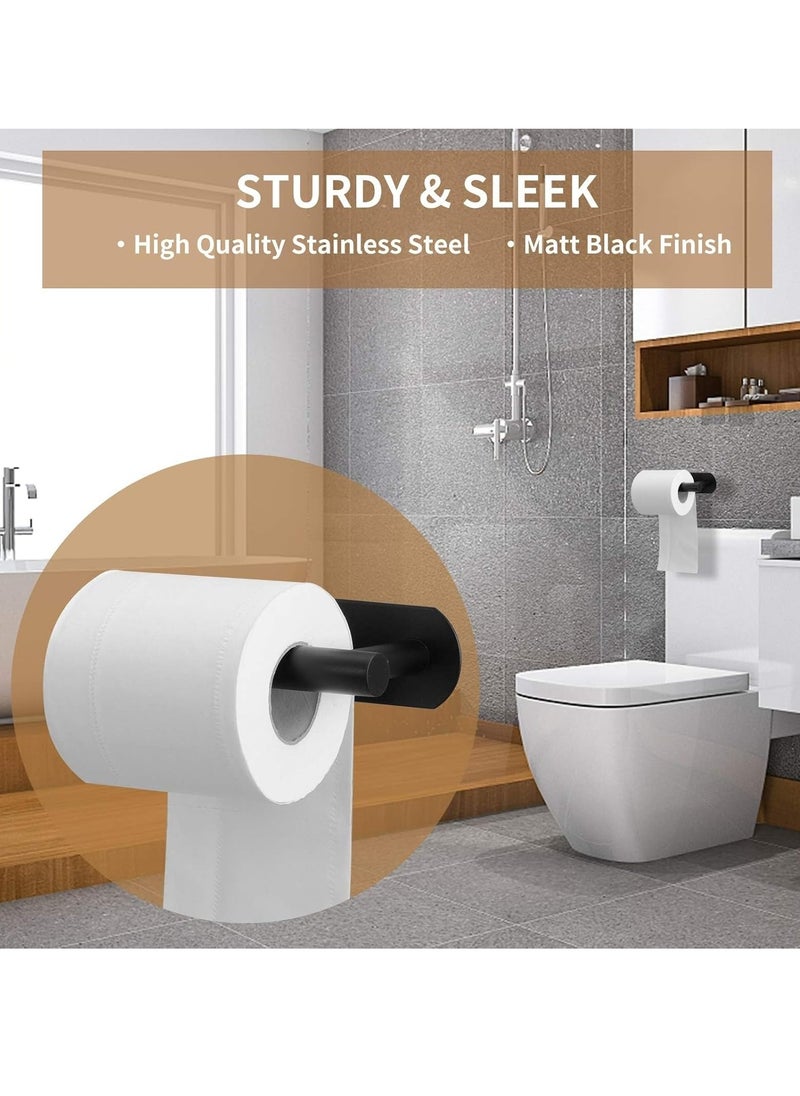 Hanayo Stainless Steel Toilet Paper Holder Wall Mount Self Adhesive Bathroom Paper Towel Roll Holder for Home and Kitchen  - Image 2