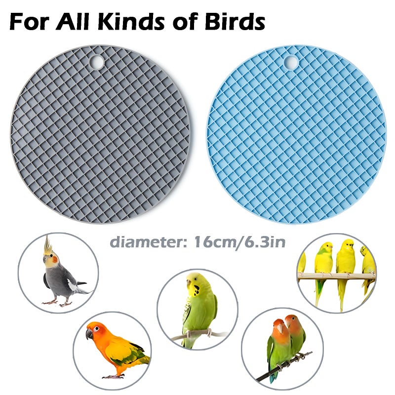 Jevnd 2Pcs Bird Foraging Toys Puzzle, Bird Slow Feeder Mats, Interactive Parrot Foraging Toys to Increase Feeding Time, Bird Enrichment Toys for Parakeet, Cockatiel, African Grey, Conure, Budgies - Image 4