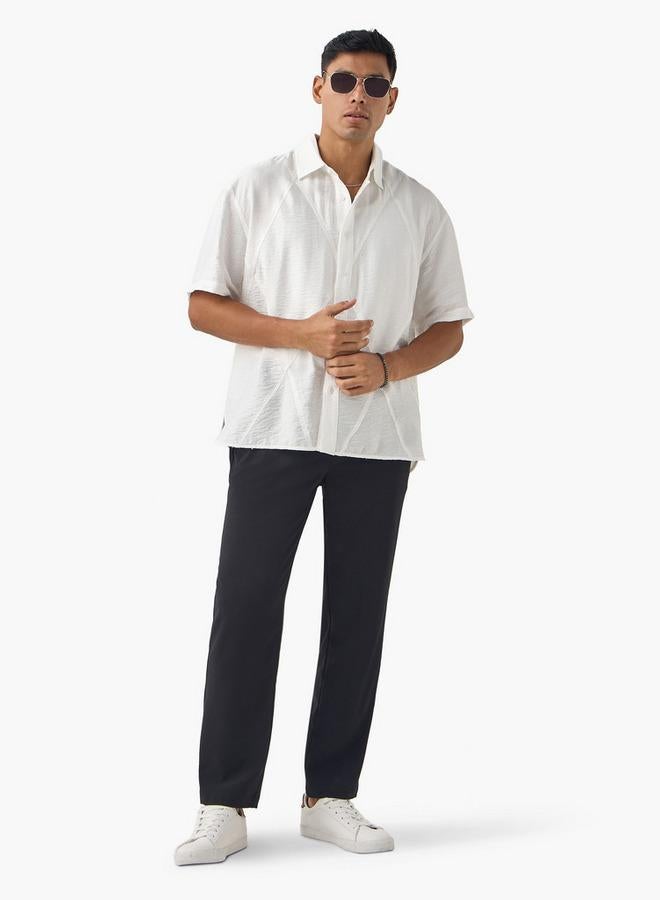 ايكونيك قميص بألواح أيقونية بقصة عادية وأكمام قصيرة - Image 3