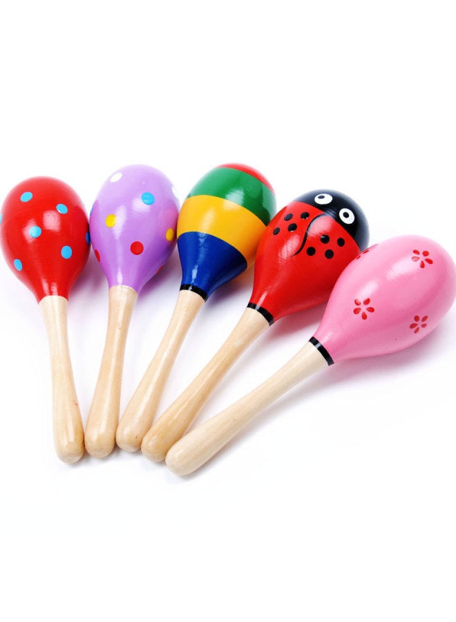 Baby Baby Grasp Training Toy 0-1 Years Old Musical Instrument Rattle Toy Bite Boys Girls Small Rattle-Color:A Set Of Four (big Sand Hammer Holding Bell Rattle Ping Drums - Image 5