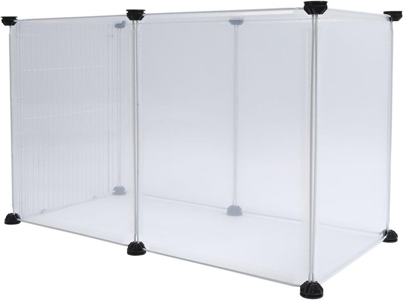 Portable Pet Fence for Small Medium Dogs Cats, Translucent Plastic Exercise Pen, Easy Assembly Adjustable Enclosure with Smooth Edges for Indoor Outdoor Use (6 Pieces S) - Image 4
