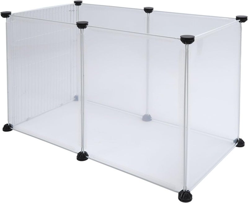 Portable Pet Fence for Small Medium Dogs Cats, Translucent Plastic Exercise Pen, Easy Assembly Adjustable Enclosure with Smooth Edges for Indoor Outdoor Use (6 Pieces S) - Image 5