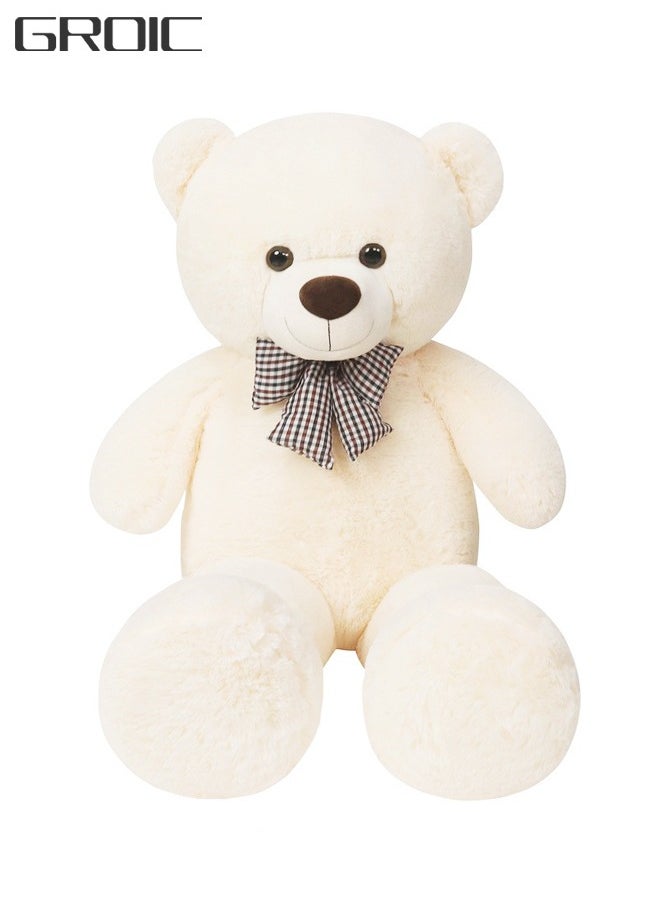 GROIC - Teddy Bear Plush Stuffed Animals Baby Bear Plush Toy Plush Stuffed Toys for Children Girlfriend 80CM White - Image 1