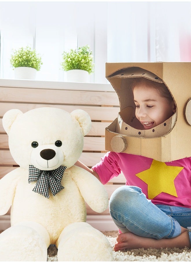 GROIC - Teddy Bear Plush Stuffed Animals Baby Bear Plush Toy Plush Stuffed Toys for Children Girlfriend 80CM White - Image 1