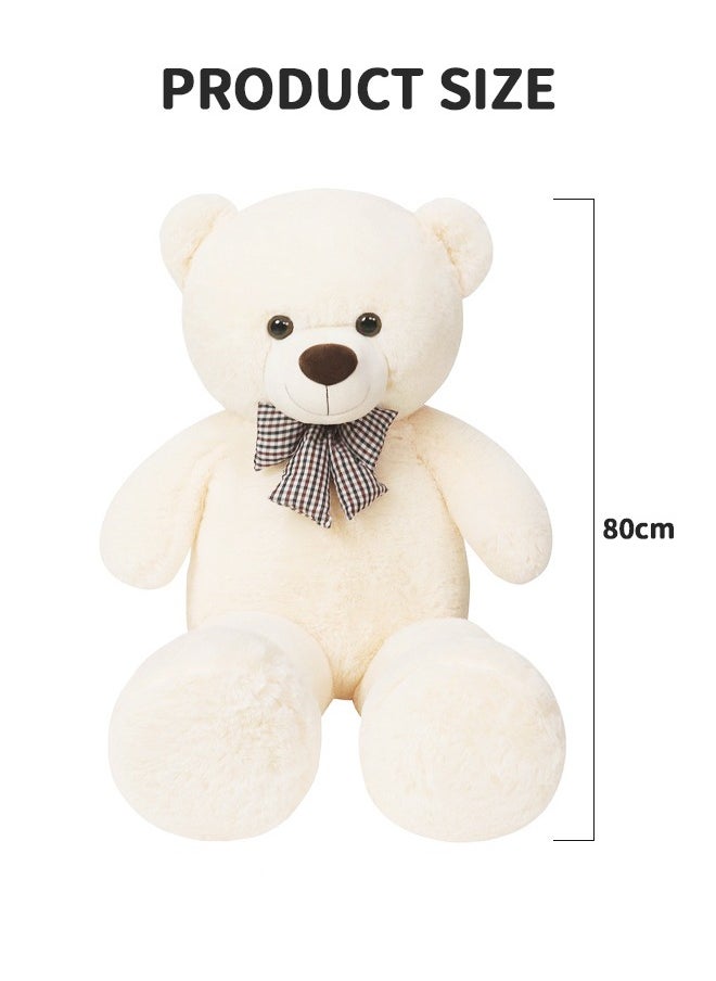 GROIC - Teddy Bear Plush Stuffed Animals Baby Bear Plush Toy Plush Stuffed Toys for Children Girlfriend 80CM White - Image 1