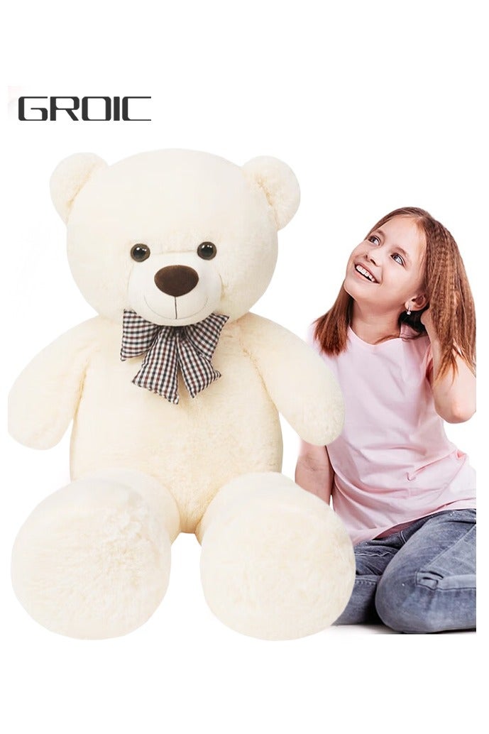 GROIC Teddy Bear Plush Stuffed Animals Baby Bear Plush Toy Plush Stuffed Toys for Children Girlfriend 80CM White - Image 1