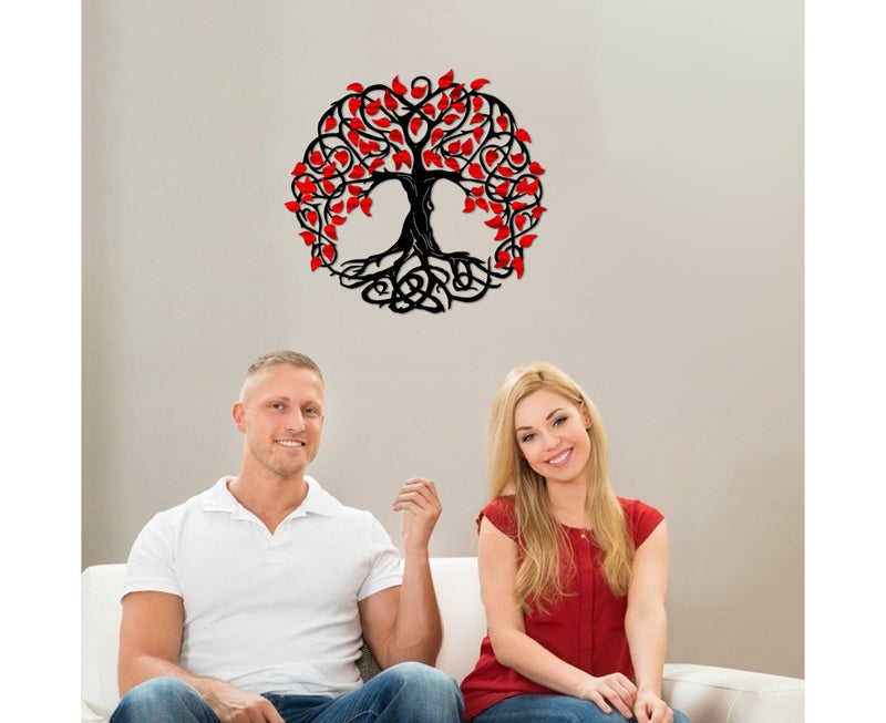 أعمال جدارية شجرة الحياة B-02، 30×30 سم، معدنية - Image 3
