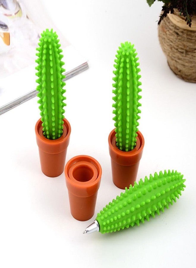 SHINEOFI Cactus Pens, 3pcs Cactus Bonsai Shaped Pens Ballpoint Pens Stationery for School Home Office Students Supplies - Image 4